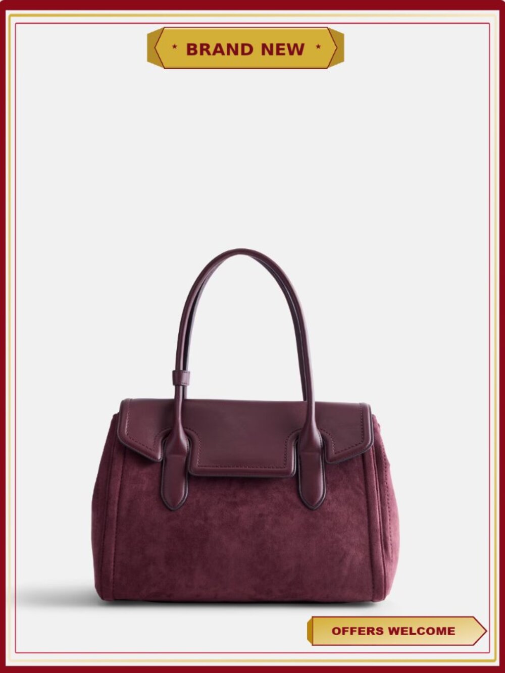 Leather Satchel Bag with Laptop Sleeve